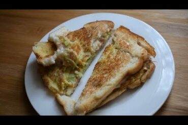 Easy home made cabbage sandwich - EGG CHEESE  sandwish RECIPE