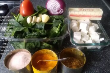 PALAK PANEER | SPINACH WITH CHEESE | KETO DIET CURRY | LOW CARB RECIPES.