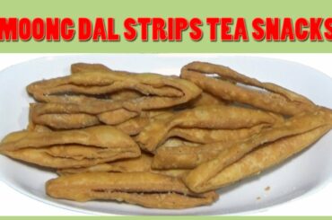 Moong dal strips tea snacks recipe by AQ Meal, Healthy Moong dal Snack