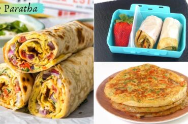 5 minutes Egg Paratha/ Anda Paratha recipe by Tiffin Box | Restaurant-style layered Egg paratha Roll