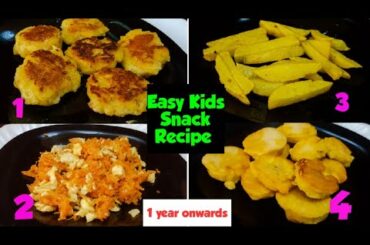 കുട്ടികൾക്കായി  4 Quick & Easy Kids Snacks Recipes | Healthy Snacks For Kids