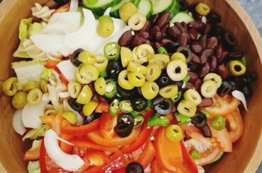 Healthy Plant-Based Pasta Salad with Fresh Vegetables |ለፆም የሚሆን ለጤና ተስማሚ የሰላጣ አዘገጃጀት በቀላሉ