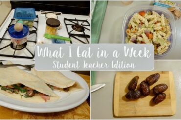 What I Eat in a Week as a Student Teacher! | Easy lunch and snack ideas!
