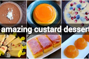 6 amazing custard recipes collection | custard dessert for summer | indian custard recipes