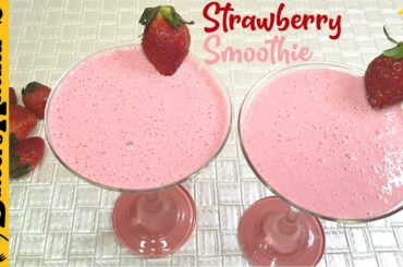Easiest Strawberry Smoothie - How To Make Strawberry Smoothie For Weight Loss - Healthy Recipe