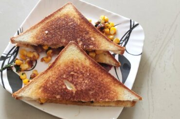 Super easy corn sandwich|How to make corn sandwich|Corn sandwich recipe|Healthy sandwich receipe