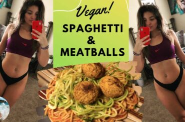 QUICK & EASY VEGAN SPAGHETTI AND MEATBALL RECIPE | Healthy Meal Ideas
