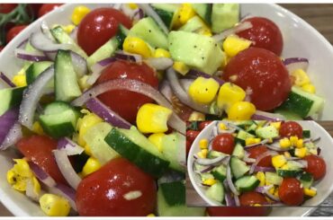 Avocado Corn Salad Recipe With Easy Salad Dressing | 190 Calories Salad | By NOKHAIZ Creations