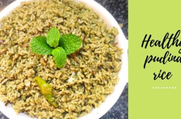 Pudina Rice/Mint rice in telugu/Lunch box recipe/Healthy pudina rice/Tasty rice/Pudina annam recipe