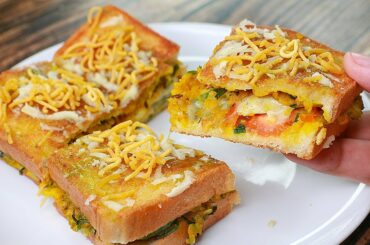 Bombay Masala Sandwich | Veg Sandwich Recipe | Masala Toast | Easy Snacks Recipe | Toasted