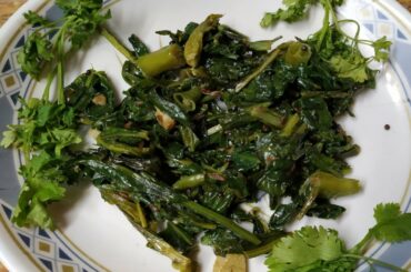 Kardai leaves | Safflower leaves | Kusum bhaji Dry  | Safflower leaves recipe | Safflower leave