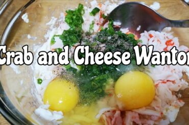 How to make Crab and Cheese Wanton (Miryenda / Snack Ideas, Filipino Food, Pinoy Recipe)