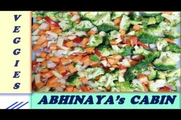 Tasty Roasted Veggies| Simple & Fast salad recipe| ABHINAYA's CABIN