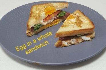 Tornado egg? NO its  Egg in a whole sandwich// Healthy Breakfast// Bachelors Recipe