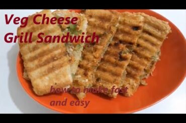 Veg Cheese Grill Sandwich  Easy Sandwich Recipe cook with aiza #cook#recipe #fast