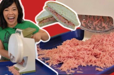 Making Old-Fashioned BOLOGNA SALAD with a Giant THRIFT STORE Grater - Popeil's Kitchen Magician