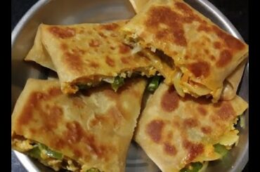Egg Chapathi Recipe / Egg Paratha / Morning Breakfast, Night Dinner Recipes in Tamil / Tiffin Items