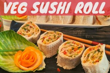 Super Quick Veg Sushi Roll | Super Delicious , Yummy ,Tasty Recipe For KIDS | Healthy Evening Snacks