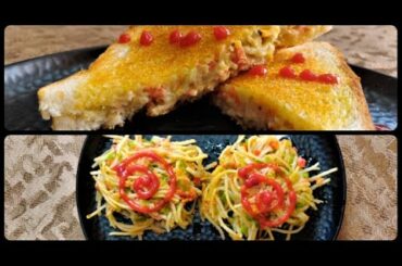 Easy Veg Kids Tiffin Recipes | Noodle Nests | Mayonnaise Sandwich