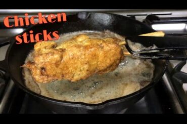 Delicious Fried CHICKEN STICKS (چکن سٹکس) Best home made snacks recipe in Urdu/Hindi