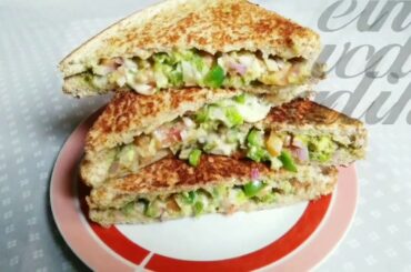 Avocado sandwich | Guacamole Sandwich | Healthy Breakfast recipe | Veg sandwich
