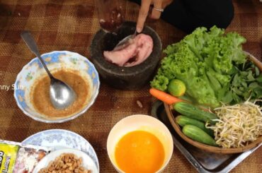 Healthy Food In My Village, Deep Fried Fresh Fish Balls With Eggs, Country Food In My Village