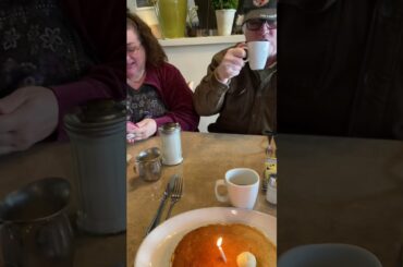 Birthday girl eats delicious healthy breakfast!