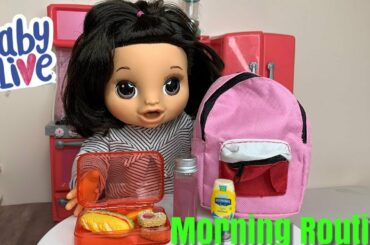 Baby Alive Tillys Morning Routine and packing Lunch 🥗