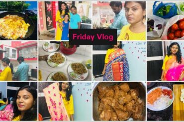 Friday vlog/Kids కి Healthy Lunch Box Ideas/Chicken Biriyani చేశాను Dinnerకి/Latest Saree Collection