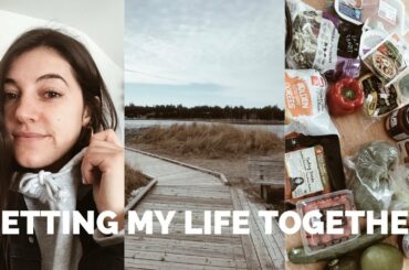 VLOG | my 5th job?! healthy grocery haul & fajitas recipe