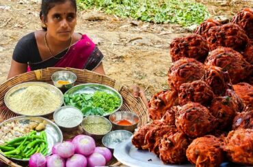 Onion Bonda Recipe | வெங்காய போண்டா செய்முறை  l  Evening Snacks Recipe in Tamil Village Cooking
