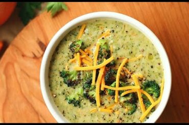 Broccoli Soup Recipe - homemade broccoli cheese soup - easy recipes - cooking show -healthy recipe