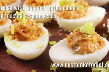 Keto Bacon and Kimchi Deviled Eggs Recipe - Healthy Food For Family