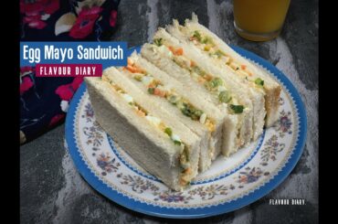 Egg Mayo Sandwich Recipe | easy Lunch box breakfast recipe | flavourdiary