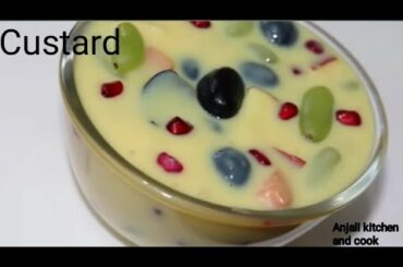 Fruits custard recipe/ healthy dessert recipe/ How to make custard