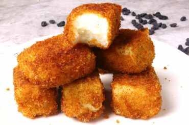 Crunchy and Crispy Sweet Fried Milk Recipe at Home | Fried Milk Recipe | Live Food