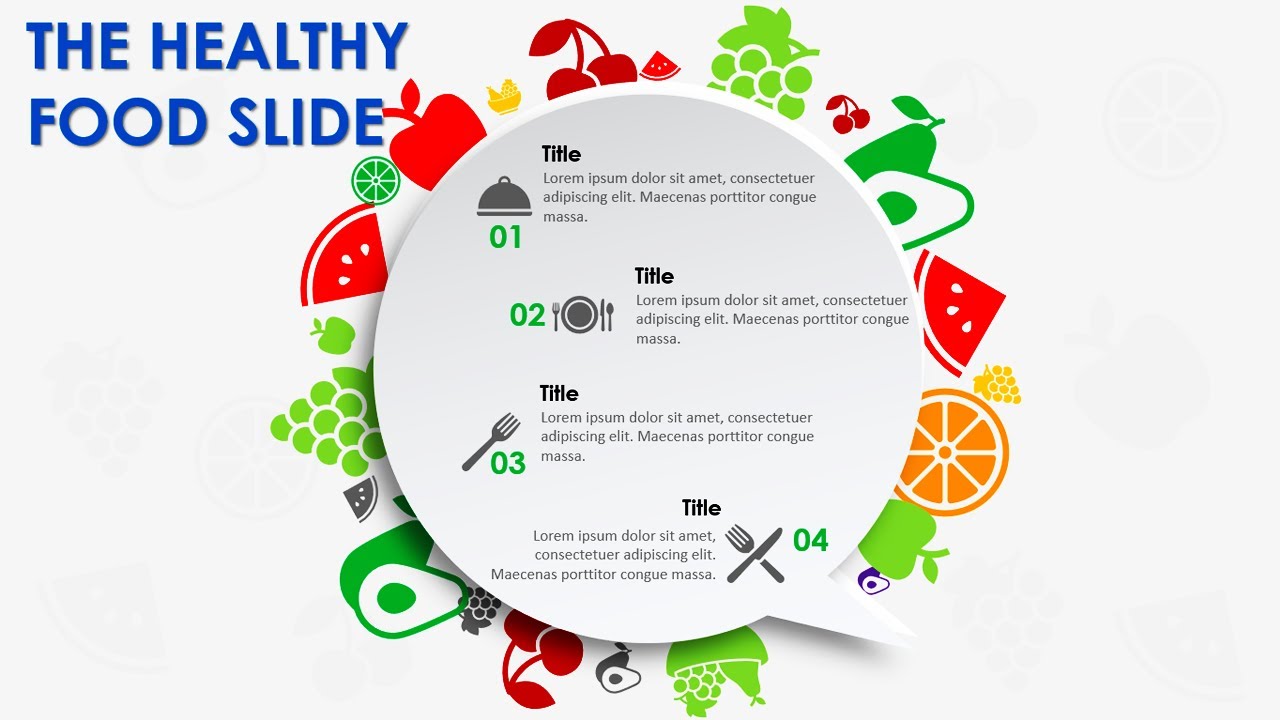 PowerPoint tutorial No. 340: How to Make a Healthy Food design slide in PowerPoint PowerPoint tutorial No. 340: How to Make a Healthy Food design slide in PowerPoint