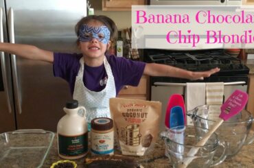 Healthy Banana Bread Chocolate Chip Blondie Bars Recipe