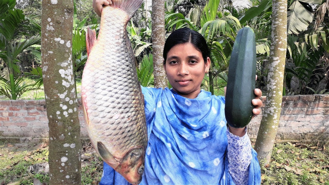 Village Food Long Pumpkin and Big Carp Fish Recipe Cooking By Street Village Food Village Food Long Pumpkin and Big Carp Fish Recipe Cooking By Street Village Food