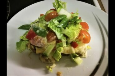 Ham And Cheese Sandwich, Topped With Green Healthy Stuff, Recipe.