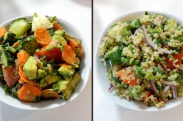 2 Healthy Salad Recipes। Summer Salads For Weight Loss। Cucumber Tomato Avocado Quinoa Salad Recipe