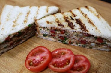 Spicy Vegetable Sandwich   Lunch Box OR Tea Time