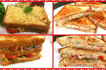 4 Types of Sandwich Recipe I Quick & Easy recipe I Easy & Tasty Breakfast Recipe