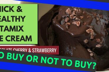 Healthy Chocolate Strawberry & Cherry Ice Cream in the Vitamix | Easy Low Fat Vegan Recipe