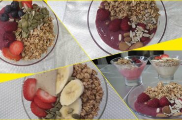 4 Healthy Breakfast Ideas With Fruit & Granola | Quick &Easy Breakfast
