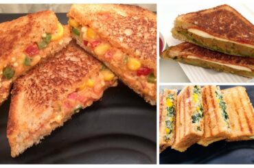 ३ आसान और झटपट वेज सैंडविच | 3 Tasty Veg Sandwich Recipes | Veg Sandwich
