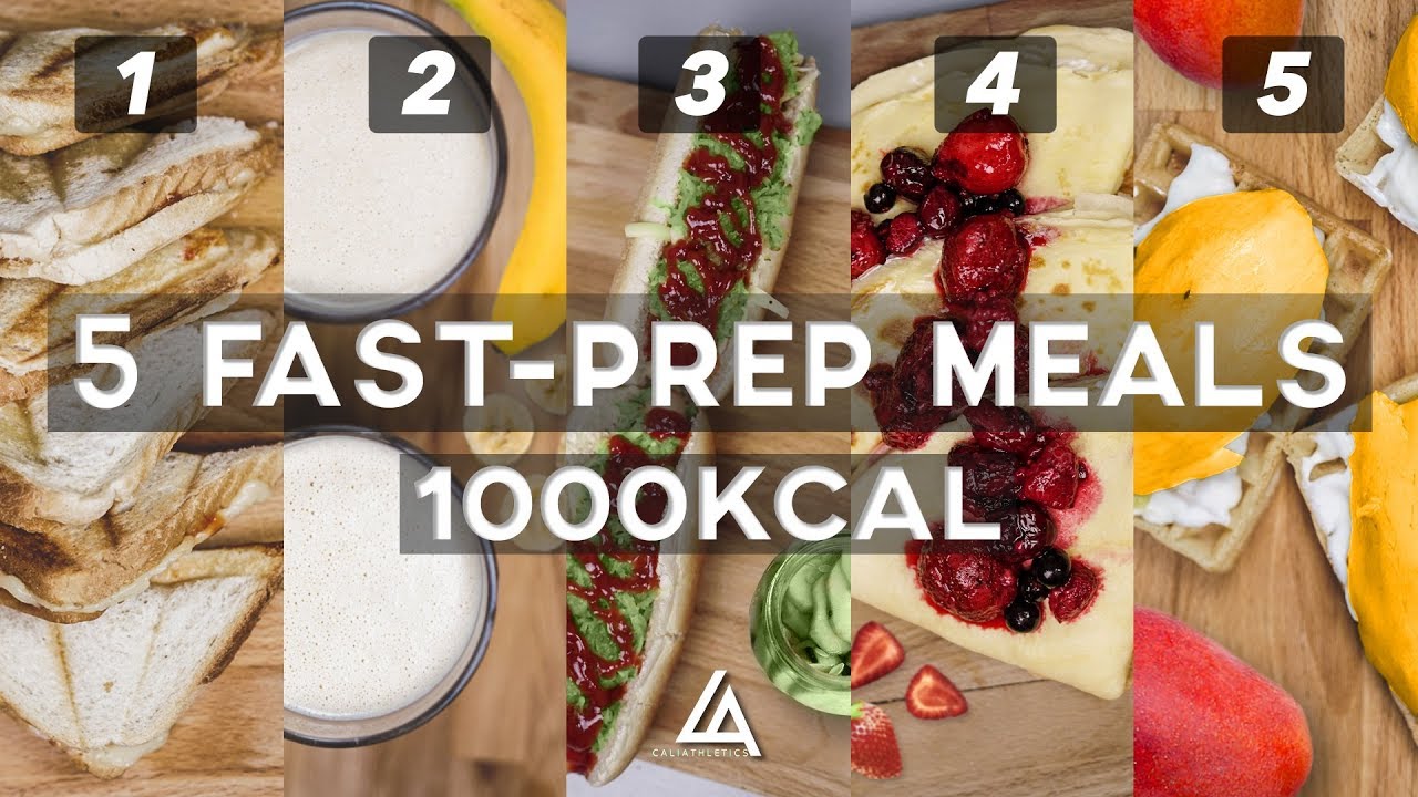 5 RECIPES for 1000 CALORIES in LESS than 10 minutes ! 5 RECIPES for 1000 CALORIES in LESS than 10 minutes !