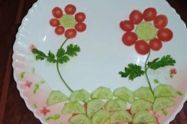 Salad Palate Decoration Idea | Simple And Easy Salad Decoration | Carrot Decoration Idea |Vegetable