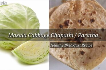 Masala Cabbage Chapathi || Cabbage Paratha || Breakfast Recipe || Kid's Lunchbox Recipes