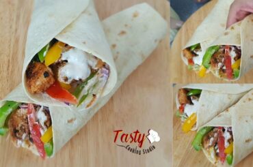 Easy Chicken Wrap Recipe || ঝটপট এবং স্বাস্থ্যকর নাস্তা চিকেন র‍্যাপ রেসিপি ।। Healthy Chicken Wrap